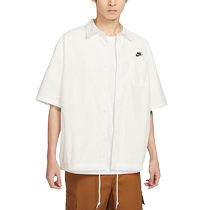 (Self-operated) NIKE Mens Loose Casual Breathable POLO Shirt Lapel Woven Short Sleeve FN3903-133