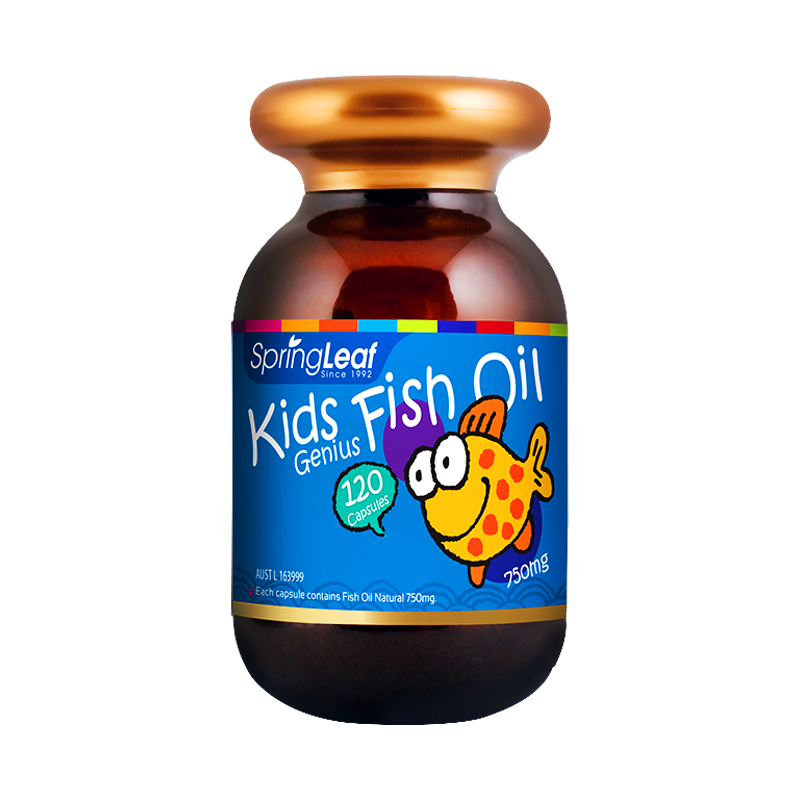 Springleaf Green Fu Men and Women Children's Deep Sea Fish Oil Soft Capsules to Replenish Brain DHA Memory