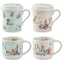 (Self-operated) Peter Rabbit Japanese ceramic mug tea cup with lid cup with filter saucer