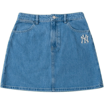 (self-employed) MLB short skirt womans lower dress sports dress light blue denim dress casual half body dress 3FDSB0343