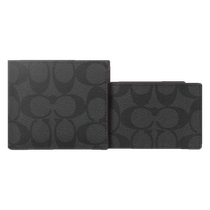 (Self-operated)COACH Mens PVC Short Wallet