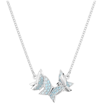 (Self-operated) Swarovski necklace small butterfly ladies necklace birthday smart and elegant blue 5662181