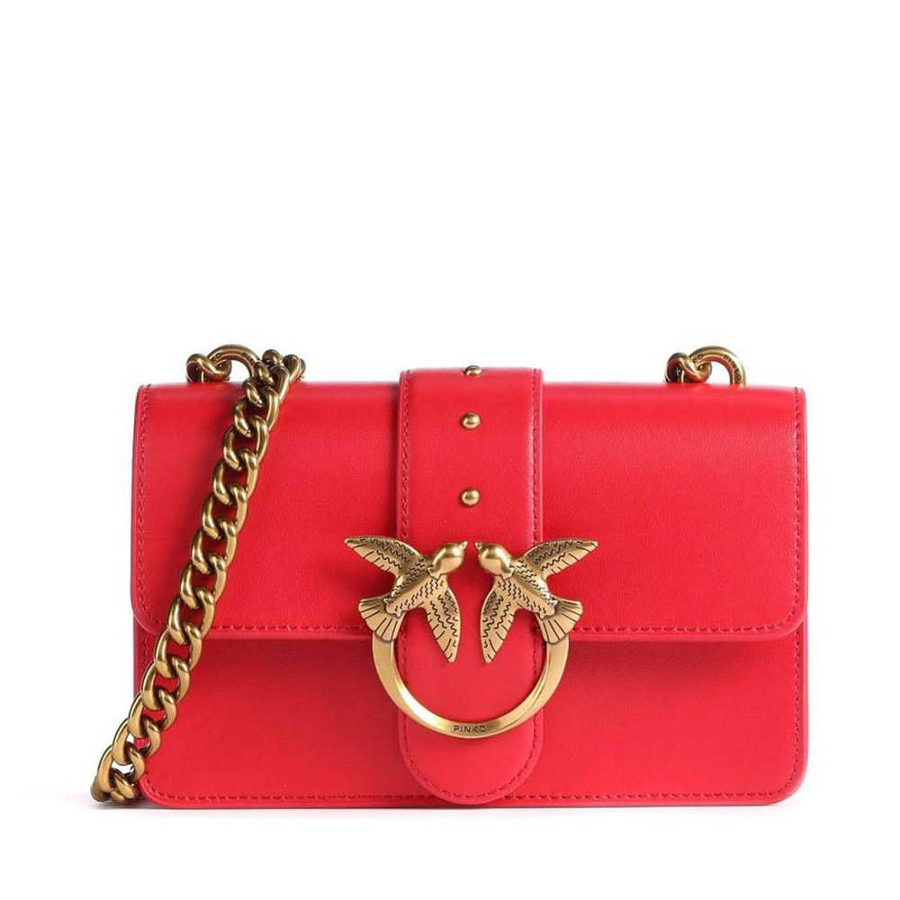 Claret【 be run directly by a manufacturer 】 PINKO Pingao ma'am cowhide Inclined shoulder bag white fashion Pink black Bag ma'am package