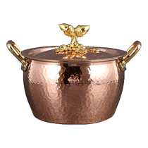 (Self-operated) RUFFONI HistoriaD double-handled 16CM copper pot soup pot milk pot imported from Italy