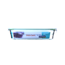 (self-employed) Glasslock large capacity glass seal refreshing box rectangular grilled fish tray fridge freezer