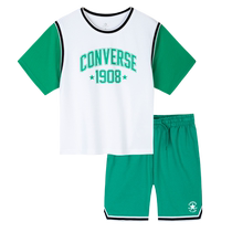 (Self-operated) Converse childrens clothing boys short-sleeved T-shirt shorts summer 2024 new big childrens suit