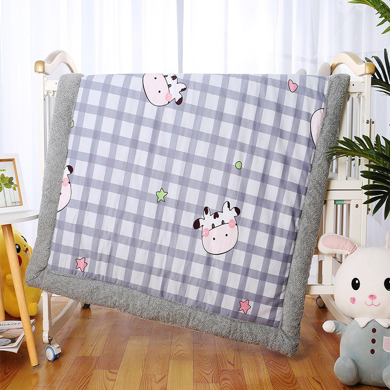 Newborn baby quilt pure cotton spring autumn winter kindergarten cartoon children baby nap blanket warm velvet cover quilt