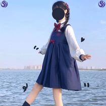 Urban sexy beauty summer Japanese soft girl girl cute JK uniform pleated student Korean loose vest skirt