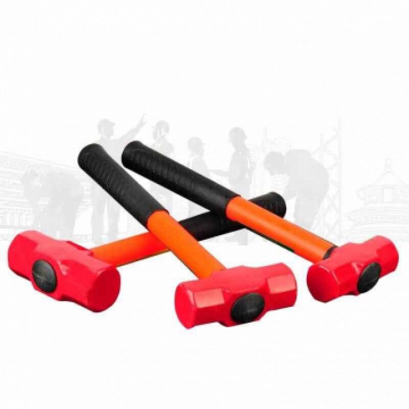 Octagonal hammer square head wooden handle heavy smashing wall demolition wall hammer multi-function masonry iron hammer construction site with lang head tool
