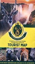 Africa-Zimbabwe English version National wild zoo wildlife distribution tourism map map surface ruler
