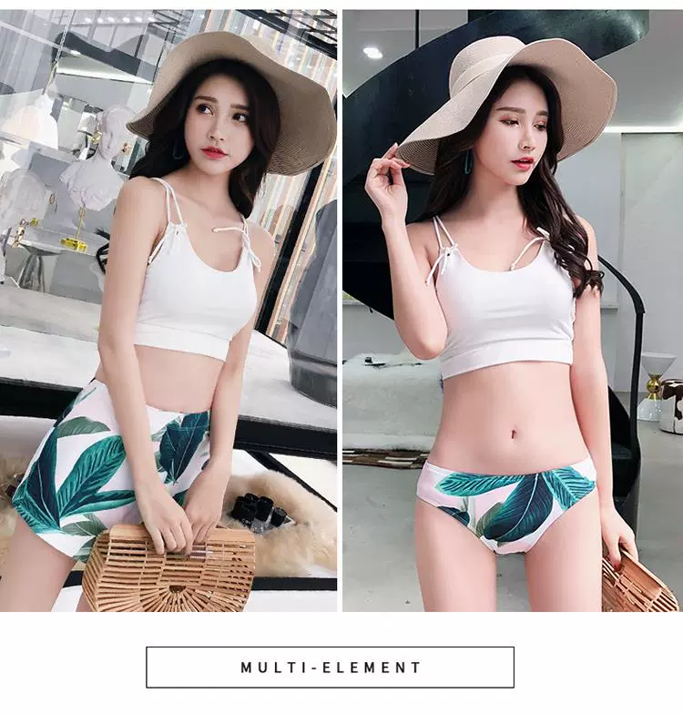 Bộ đồ bơi đi biển 2018 dành cho nữ cặp đôi bốn mảnh set đồ boyshort mỏng manh đi nghỉ tuần trăng mật áo tắm mới - Vài đồ bơi đồ đi biển cho cặp đôi