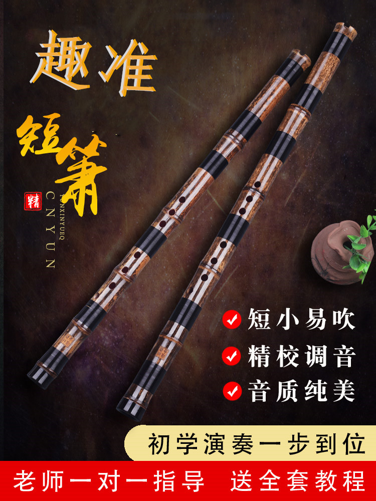 Hole Xiao Xiao Musical Instruments Beginology Introductory Eight Holes Old Purple Bamboo Flute Flute ancient wind Short xiao Professional upscale 6-hole section Cave Xiao