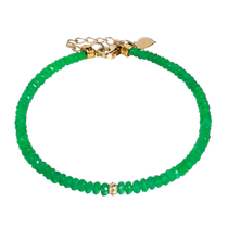 Ruohua Jewelry Jincui = Colombian emerald bracelet for women 18K gold color treasure bracelet hand jewelry gift customization