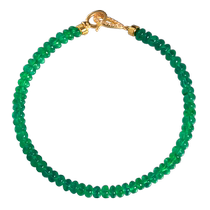 Ruohua Jewelry Star Language Wish = Zambian emerald bracelet for women 18K gold color treasure bracelet gemstone jewelry customization