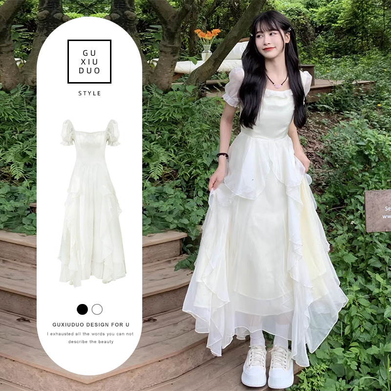 Early Summer 2026 New Style, Slightly Chubby, Very Beautiful, Unique and Stunning, Especially Pretty, Waist-Cinching French-Style Dress for Women in Summer