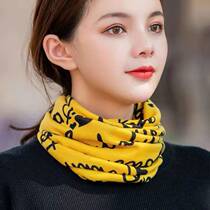 Scarf womens autumn and winter collar small silk scarf womens pullover fashion summer neck protection wild decoration scarf moon hat collar women