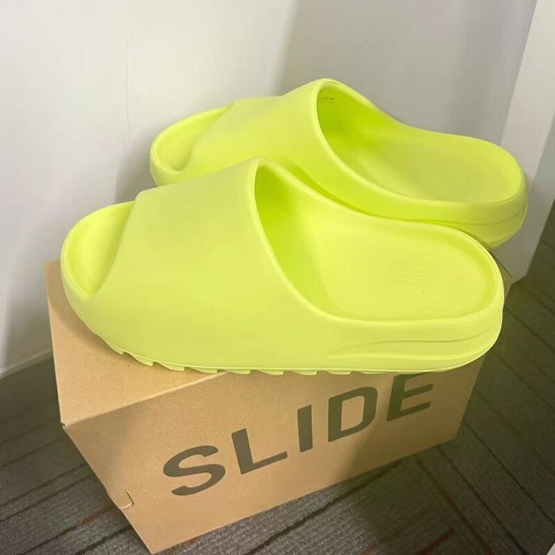 Coconut Slippers with a Stepping-On-Clouds Feel, Unisex Summer Outdoor Wear, New Fluorescent Green Thick-Soled Sandals, Trendy Couple Beach Shoes