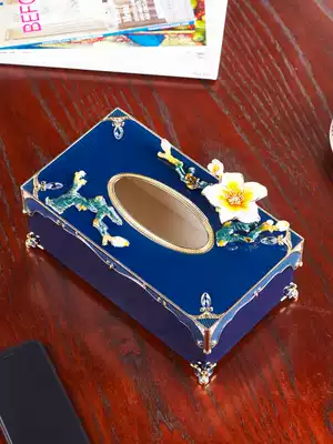 Creative enamel color photocopying tissue box Household coffee table bed head desktop toilet paper box living room light luxury home decoration ornaments