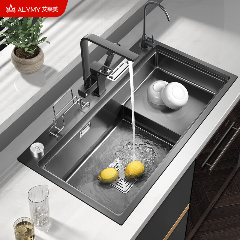 Black wash basin sink 304 stainless steel ladder dishwasher pool pool pool control dish pool