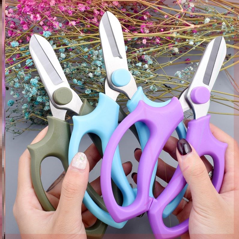 Flower artist flower arrangement special scissors Stainless steel gardening scissors wide head home flowers cut branches and branches repair flower pruning tools