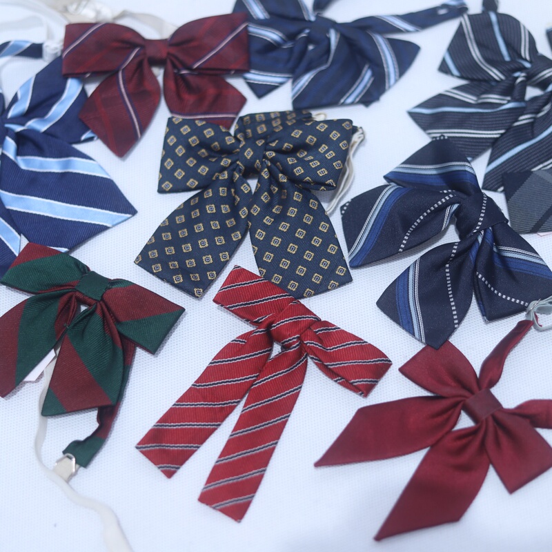 Xiaoyi Vintage Japanese School Accessories Bow Tie Student Jk Uniform Japanese Brand Striped Plaid School Uniform Tie Dj1