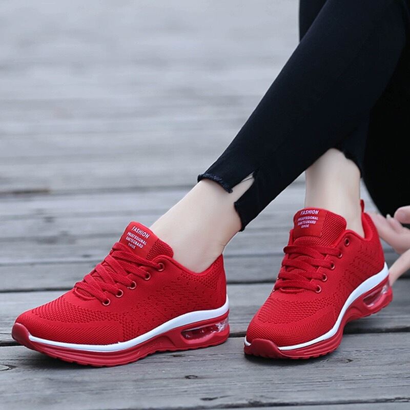Red Sneakers for Women in Their Zodiac Year, Couple Style, Red Shoes, Mesh, Breathable, Lightweight, Casual Travel, Mom Running Shoes Red Sneakers for Women in Their Zodiac Year, Couple Style, Red Shoes, Mesh, Breathable, Lightweight, Casual Travel, Mom Running Shoes