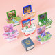 3D three-dimensional folding explosive book keychain