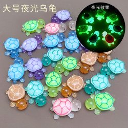 New Colorful Luminous Large Turtle Resin Three-Dimensional Turtle Glowing Model Fish Tank Landscaping Micro-Landscape Desktop Ornament