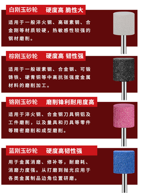 Flint grinding head grinding wheel grinding head metal jade polishing blue corundum pneumatic grinder electric drill inner grinding head