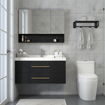 Bathroom Light Lavish Bath Room Cabinet Combo Modern Simple Toilet Wash the National Taiwan University of Science and Stone Handwashing Desk Wash Face Pool Basin Cabinet