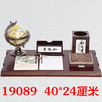 2021 mahogany desk calendar custom business office desktop high-grade pen holder ornaments desk calendar stand wholesale printable advertising