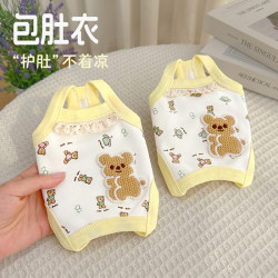 Spring and Summer Dog Belly Wrap Clothes for Bichon Frise, Teddy, Small Dogs, Four-Legged Clothes, Belly Protection, Pet Cat Home Clothes