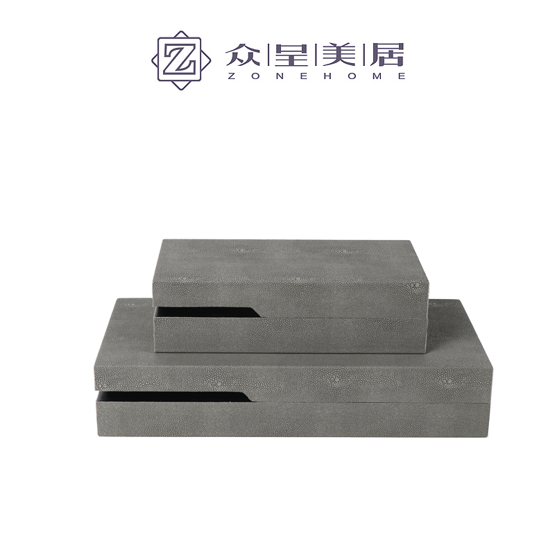 New Chinese jewelry box Modern home decoration model room soft decoration Study bedroom dresser decoration box