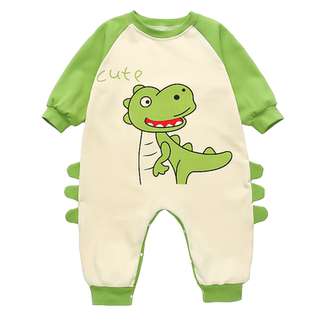 儿童纯棉连体睡衣春秋宝宝女孩防踢爬服男女童秋天防着凉连身睡袋