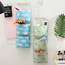 Storage bag Small bag Hanging wall shelf Top bunk storage bag cloth bedroom hanging bag Wall storage bag hanging type