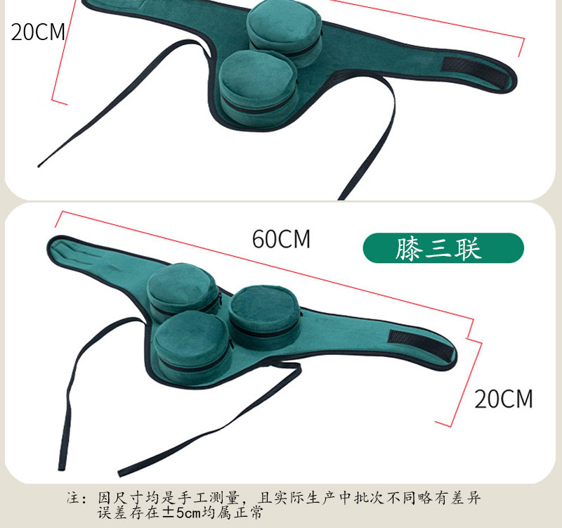 Portable Brass Moxibustion Box Smokeless Moxa Warmer for Abdomen Waist Traditional Wellness Tool in use