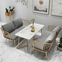 Cafe sofa negotiation Studio lounge area Sales office negotiation reception Leisure Nordic milk tea shop table and chair combination