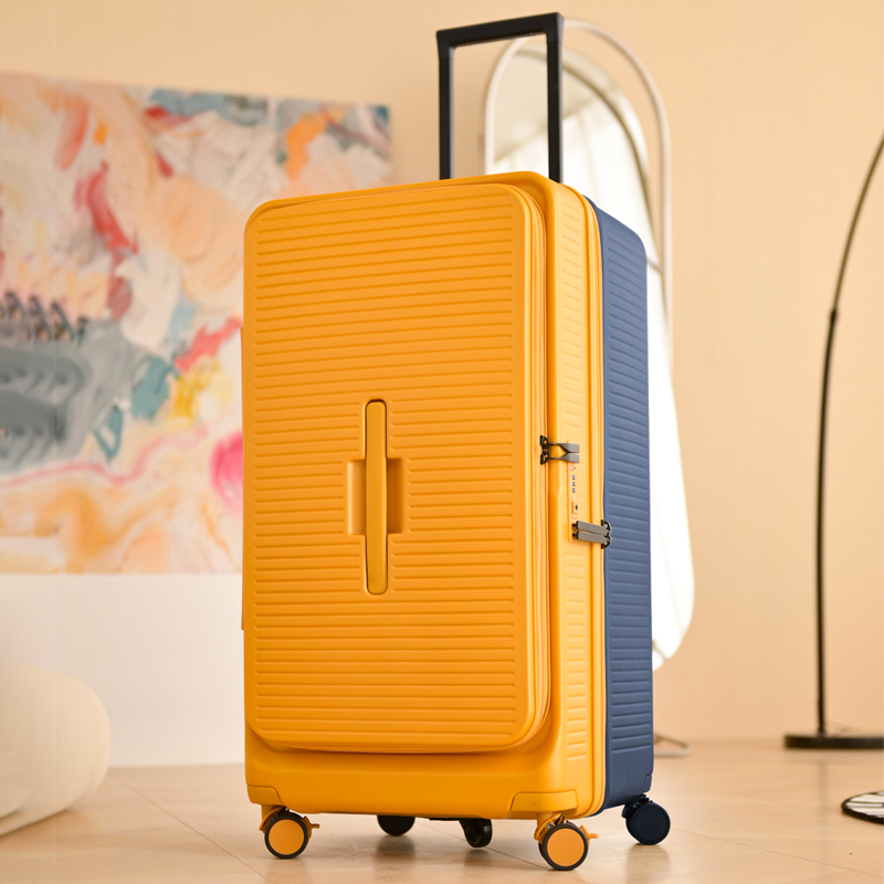 Exported to Japan 28Plus Extra-Large Capacity Weighable Trolley Suitcase with Side Opening, Unisex, Silent Universal Wheels Exported to Japan 28Plus Extra-Large Capacity Weighable Trolley Suitcase with Side Opening, Unisex, Silent Universal Wheels