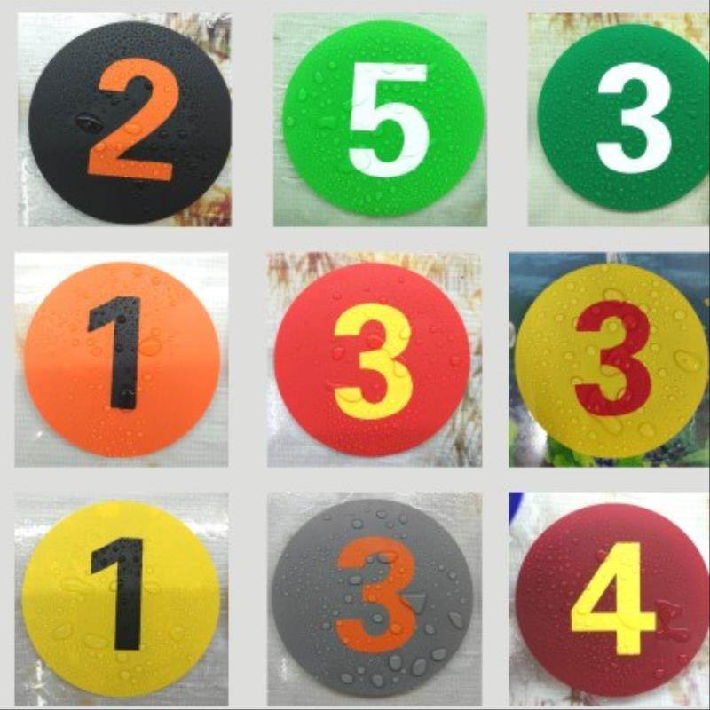 Round Dot Classroom Same-time Sticker Advertising Character Seal Sticker PVC waterproof digital sticker Adhesive Pvc Red Car Label Sticker