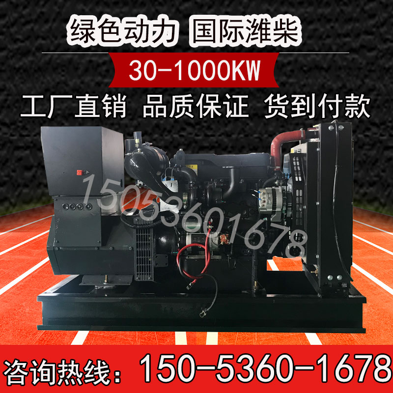 Weichai 50KW kilowatt diesel generator set three-phase 380V national joint insurance factory school backup power supply