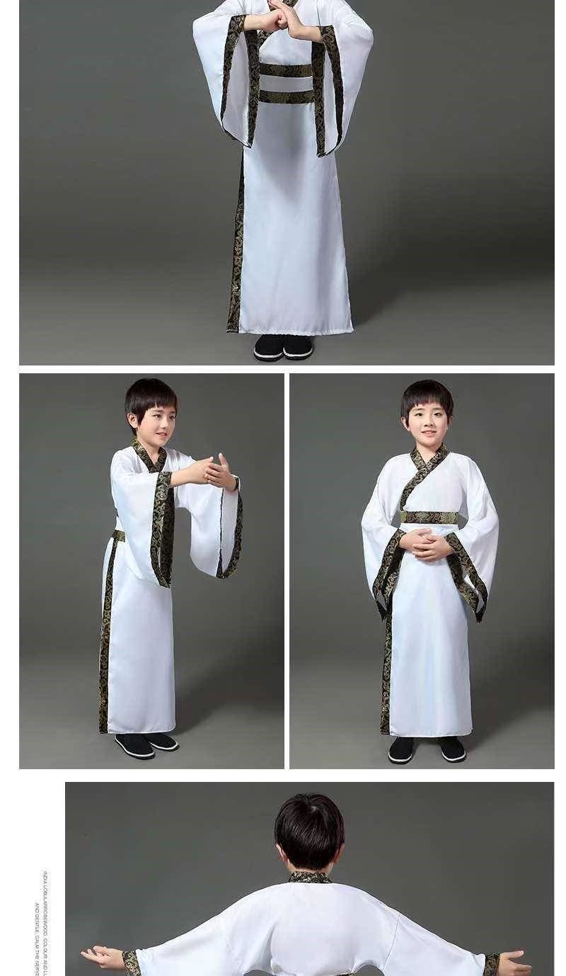 Trang phục trẻ em, đàn ông Hanfu, học sinh cổ đại, phong cách Trung Quốc, học tập Trung Quốc, Khổng Tử trẻ em, bộ trưởng, trang phục - Quần áo ngoài trời áo ba lỗ nike