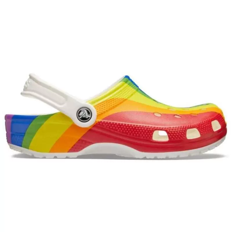 Женские обувь CROCS/ Outdoor hole shoes Rainbow light sandals beach stripes Американская прямая поставка C245S