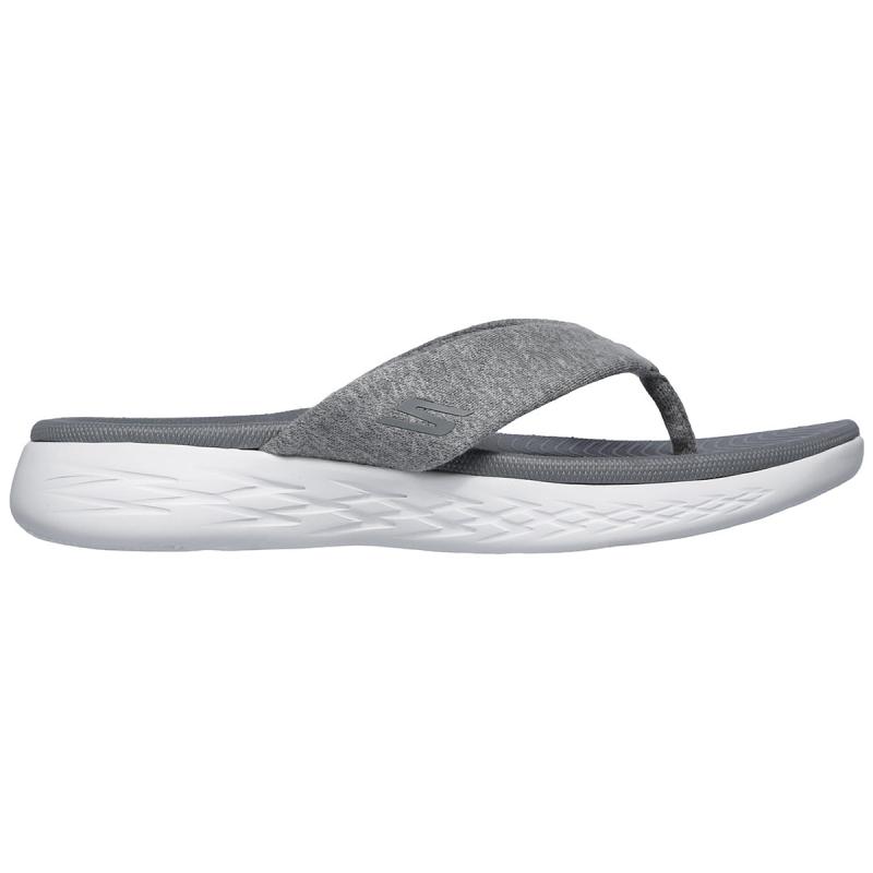 Giày thể thao Skechers / SKECHER dép thể thao pinch phẳng phẳng thoải mái đệm mùa hè 2057989 - Dép thể thao dép da