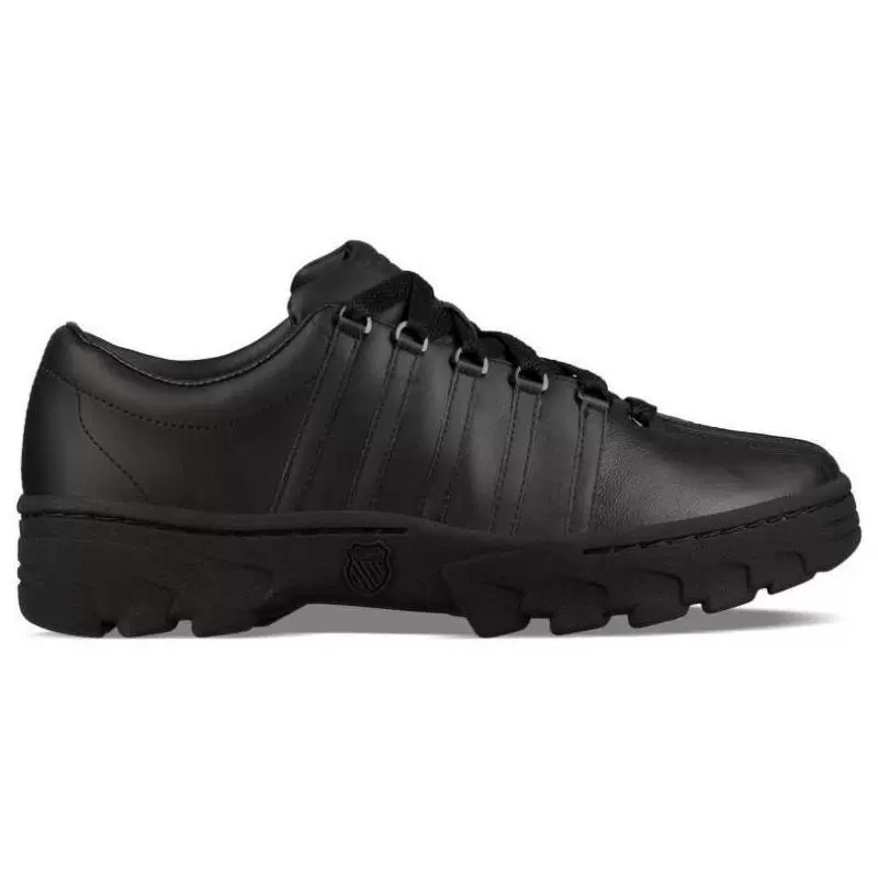 K.SWISS/Geshiwei nam giày thường đế thấp màu đen phối ren-up trọng lượng nhẹ Thư trực tiếp của Mỹ K06382-01 - Dép / giày thường