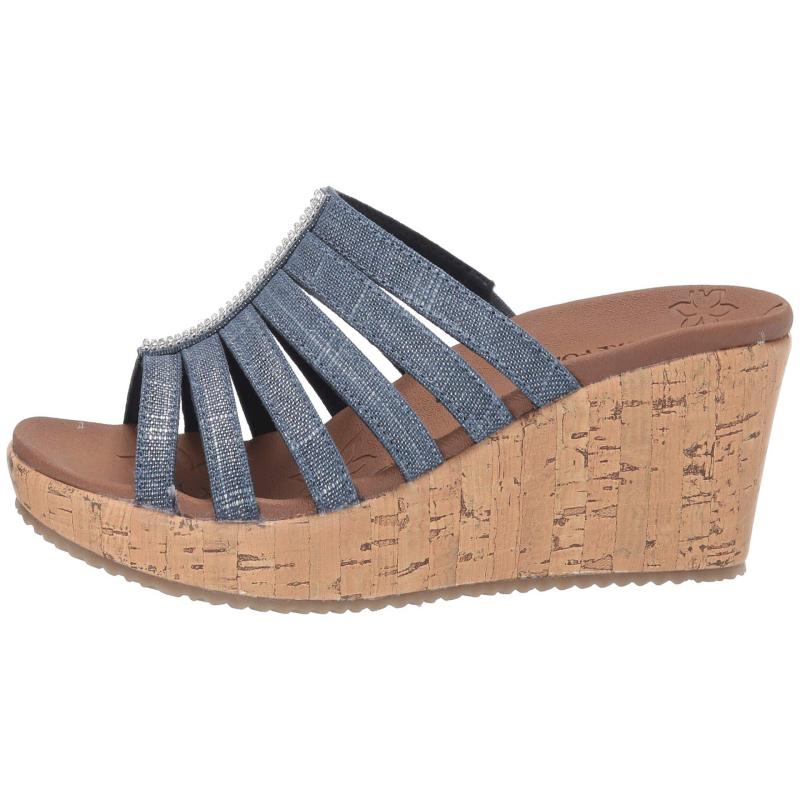 Skechers / SKECHERS dép thể thao nữ cao gót mỏng dây đai thoáng khí mùa hè thoải mái du lịch 9273235 - Dép thể thao giày dép juno