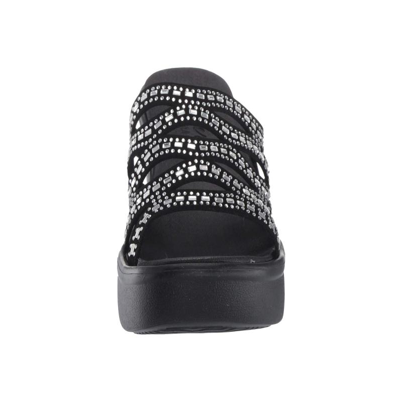 Skechers / SKECHERS dép thể thao nữ cao gót đế bằng phẳng mùa hè thoải mái thoáng khí 9183834 - Dép thể thao dép givenchy
