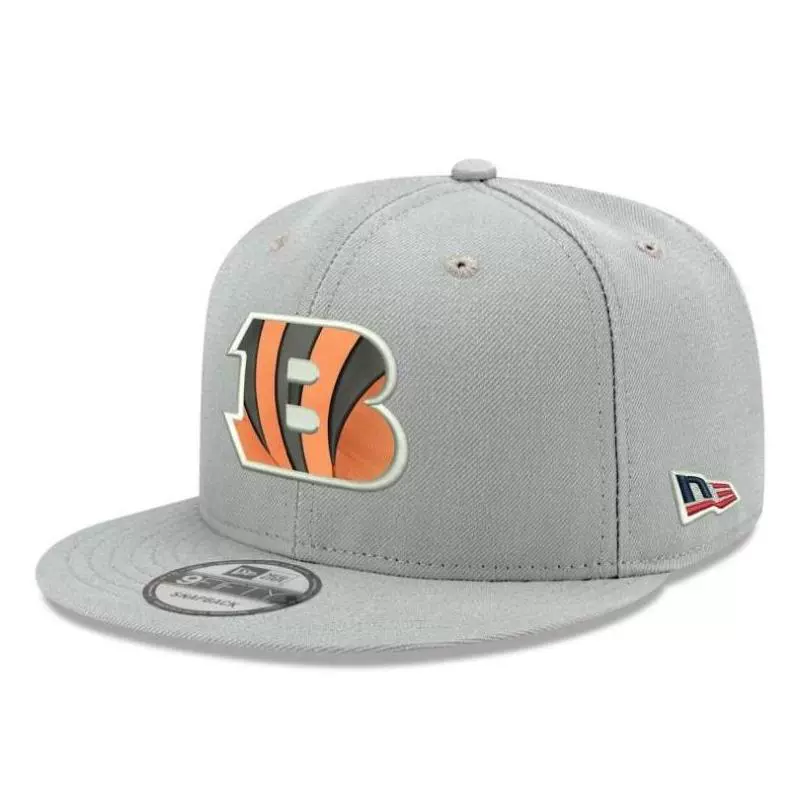 NFL dành cho nam giới thể thao Mũ lưỡi trai màu ô liu Mũ bóng chày Bengals Flat Brim Tiger Một kích thước có thể điều chỉnh Thư trực tiếp của Mỹ N0640F - Mũ thể thao