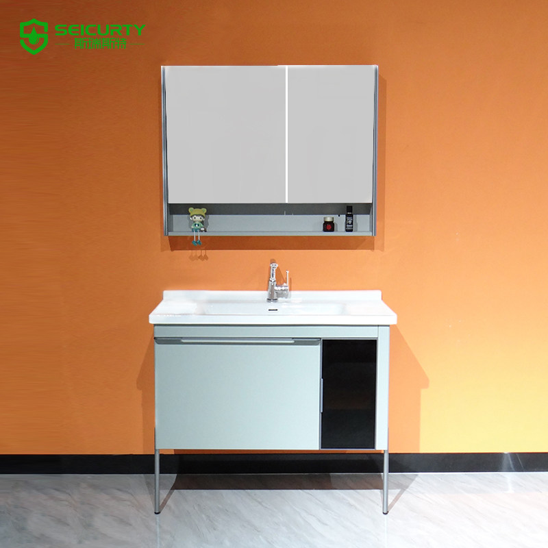 ST5136 Modern light luxury solid wood slate integrated bathroom cabinet combination powder room washbasin washbasin