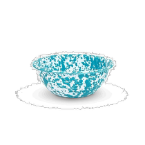 Korean direct mail CROW CANYON HOME turquoise marble pattern enamel bowl 0026177002043