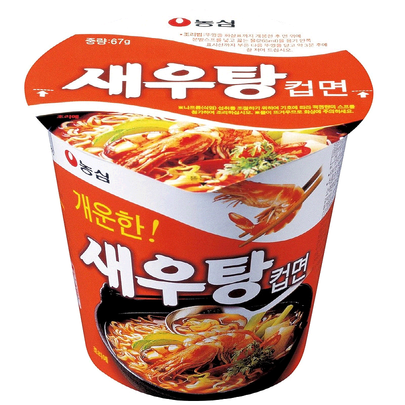 Korean direct mail Nongshim Korean imported shrimp soup noodles instant noodles instant bowl noodles instant noodles ramen authentic spicy food